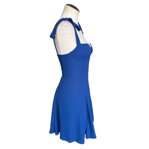Reformation Niara Mini Dress in Caspian Blue - Picture 6 of 10